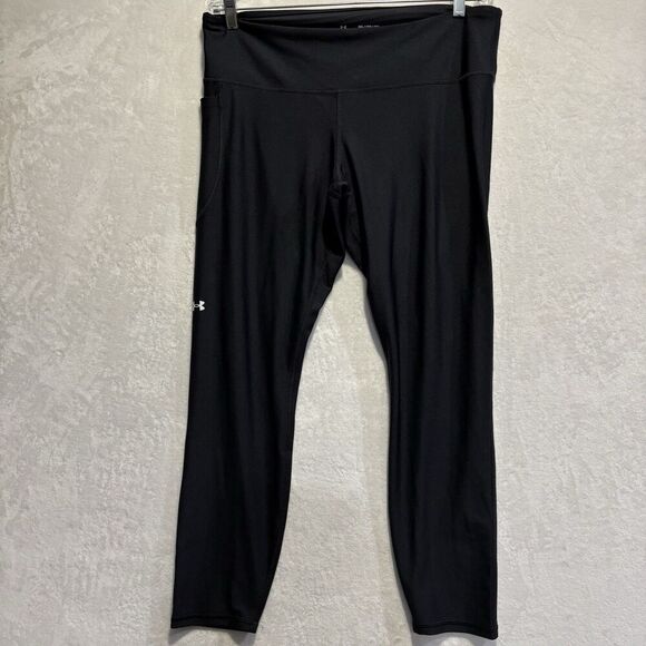 Under Armour Women's UA Tech Hi Rise Leggings Black Size 2XL Activewear NWOT - Picture 1 of 13